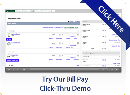 Try Our Bill Pay Click-Thru Demo