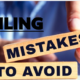 Man holding tiles with the words "mistakes to avoid"