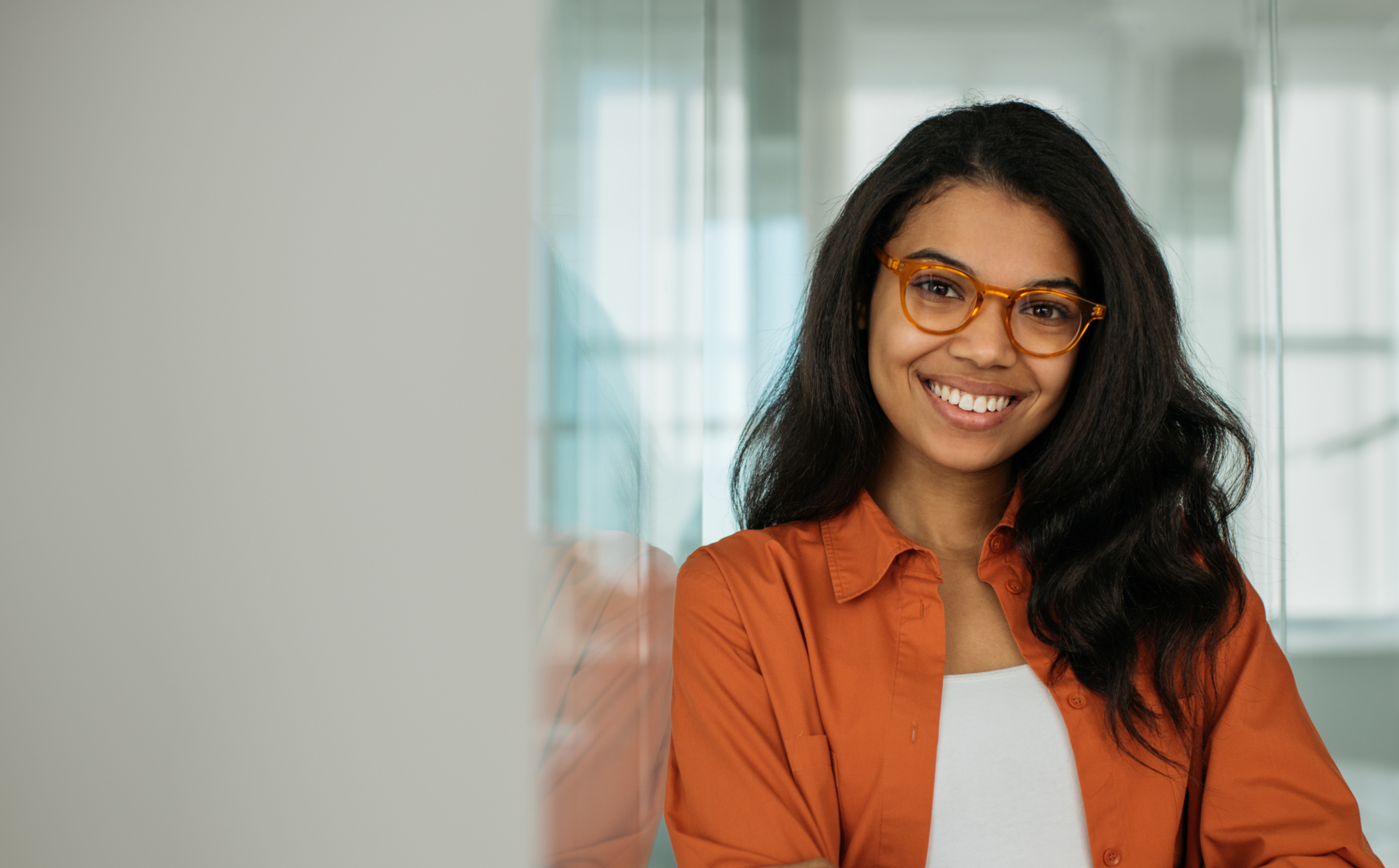 Smiling, professional Bank of St. Croix expert ready to assist customers with their financial questions.